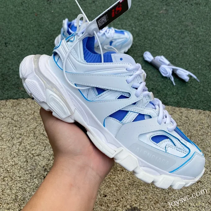 Balenciaga Triple S White Blue Sneakers