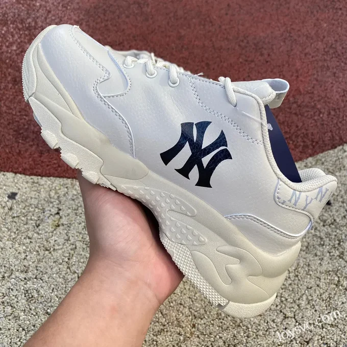 MLB Beige Black Dad Shoes Big Ball Chunky