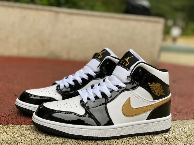 Air Jordan 1 Mid Black Gold 852542-007