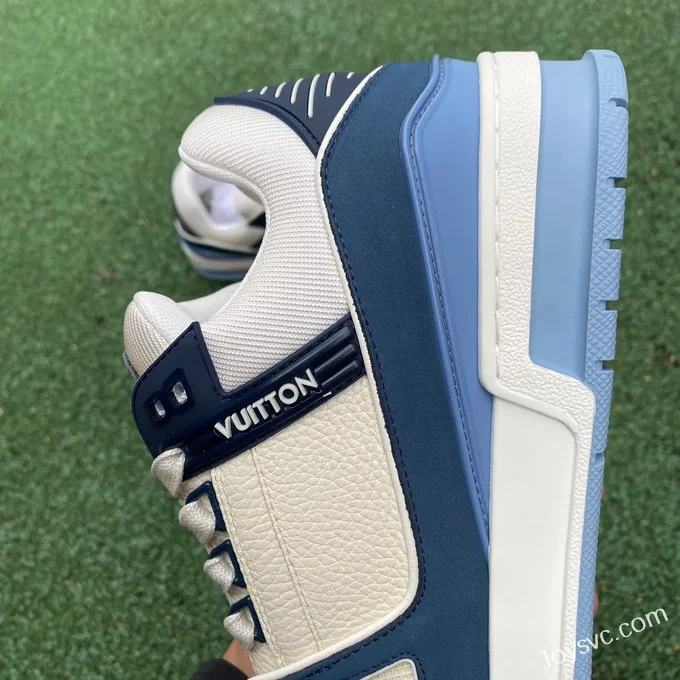 Louis Vuitton Trainer White Blue Matte Disruptive