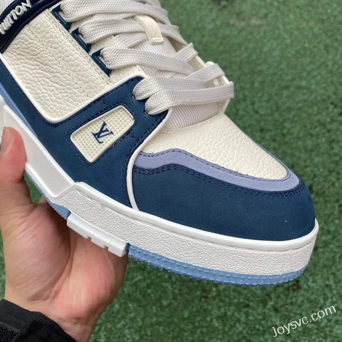 Louis Vuitton Trainer White Blue Matte Disruptive