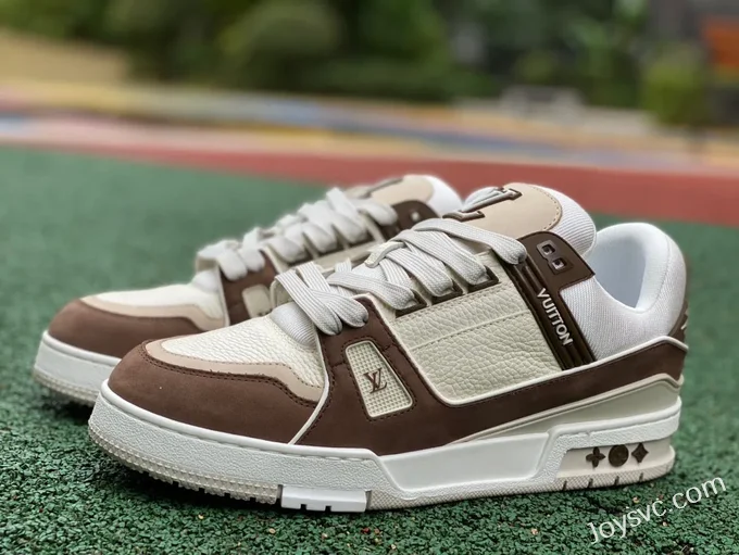 Louis Vuitton Trainer White Brown Matte Disruptive