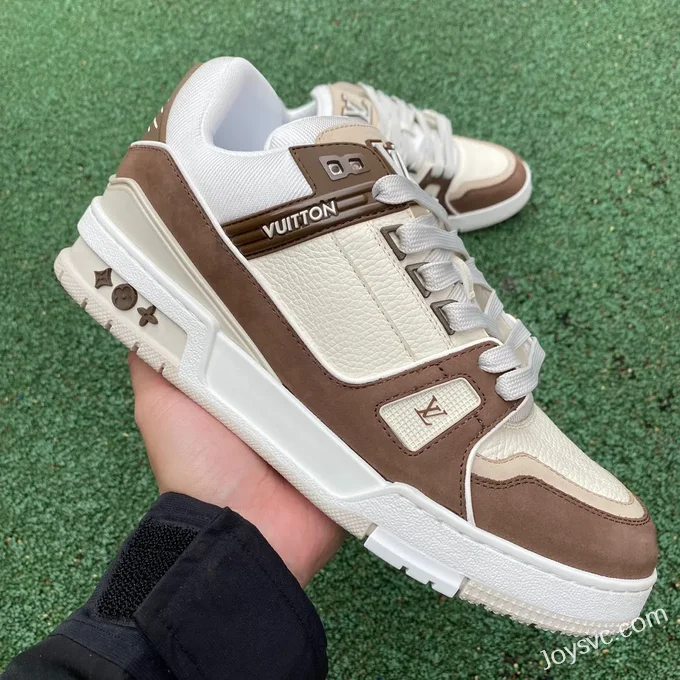 Louis Vuitton Trainer White Brown Matte Disruptive