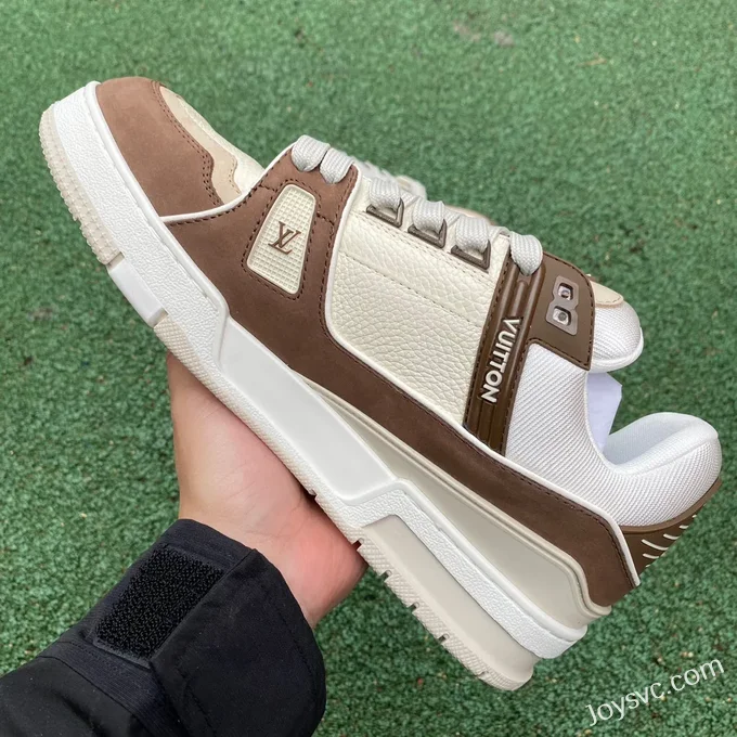 Louis Vuitton Trainer White Brown Matte Disruptive