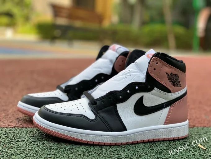 Air Jordan 1 Retro High Rust Pink 861428-101 White Black Pink