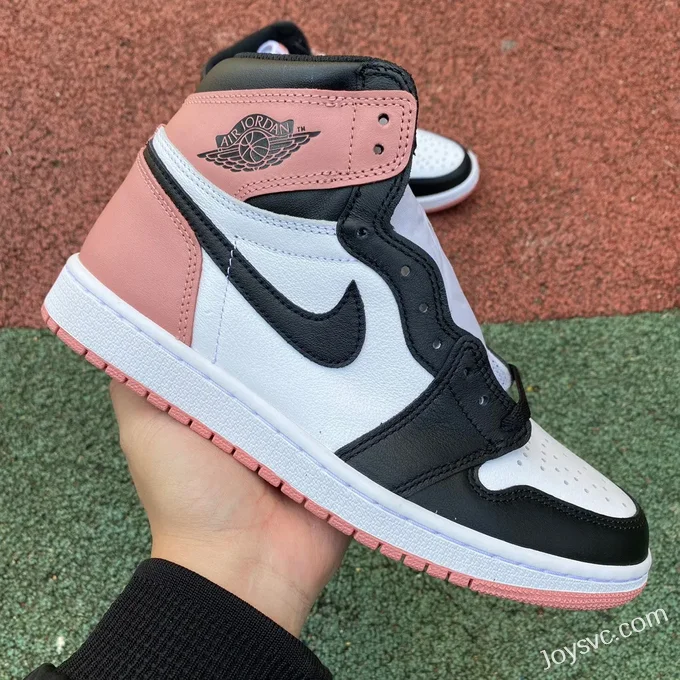 Air Jordan 1 Retro High Rust Pink 861428-101 White Black Pink