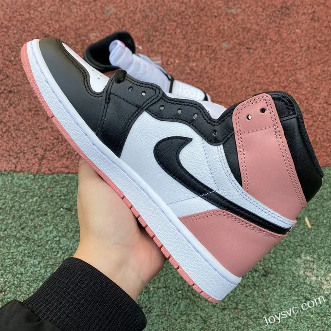 Air Jordan 1 Retro High Rust Pink 861428-101 White Black Pink