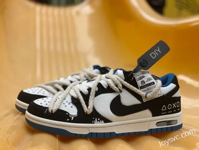 Nike Dunk Low Retro Black Deconstructed Graffiti DV0834-101