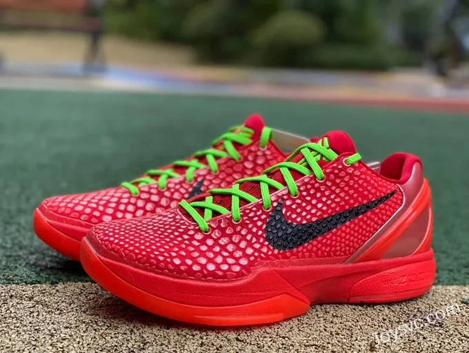 Nike Zoom Kobe 6 Reverse Grinch - Red Green Christmas Basketball Shoes