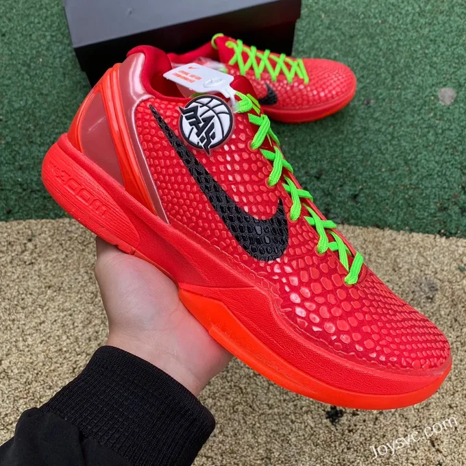 Nike Zoom Kobe 6 Reverse Grinch - Red Green Christmas Basketball Shoes