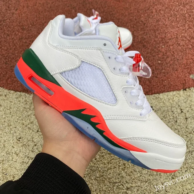 Air Jordan 5 Low FQQ316-018 White Orange Green