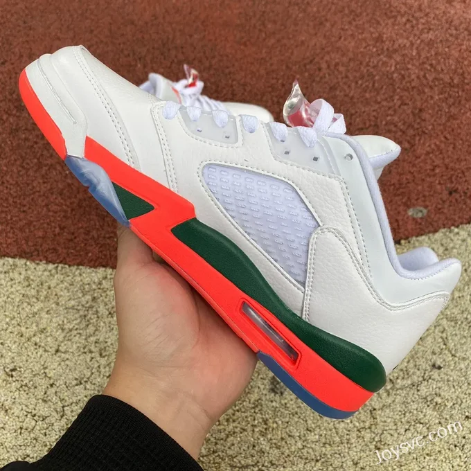 Air Jordan 5 Low FQQ316-018 White Orange Green