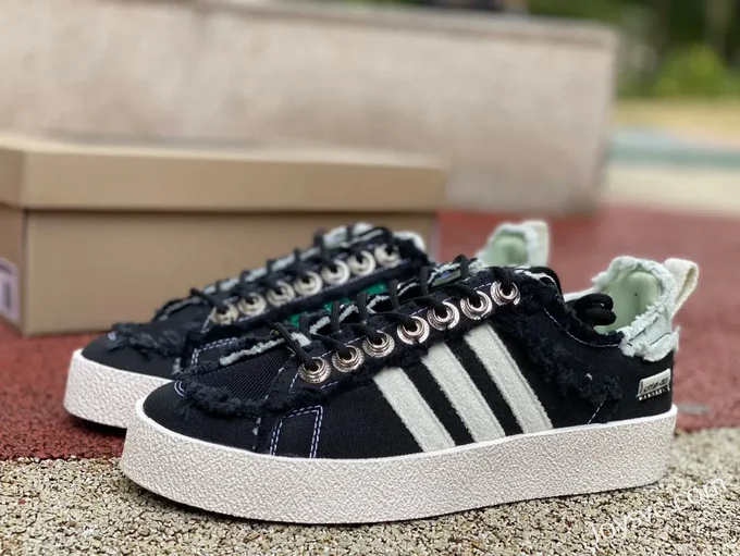 SONG FOR THE MUTE x Adidas Campus 80s Black White Sneakers ID4791