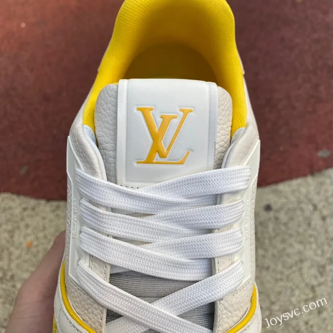 Louis Vuitton Trainer White Yellow Low