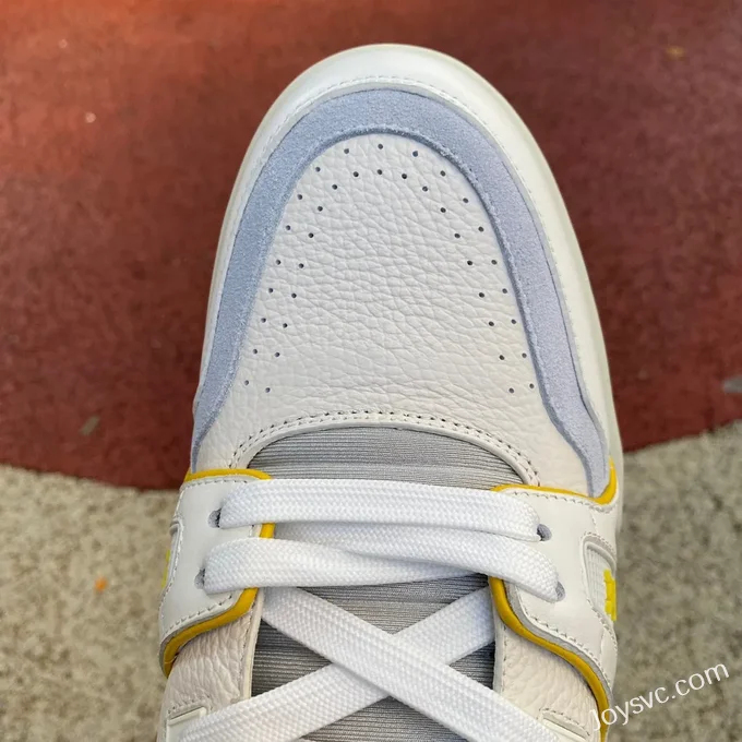 Louis Vuitton Trainer White Yellow Low