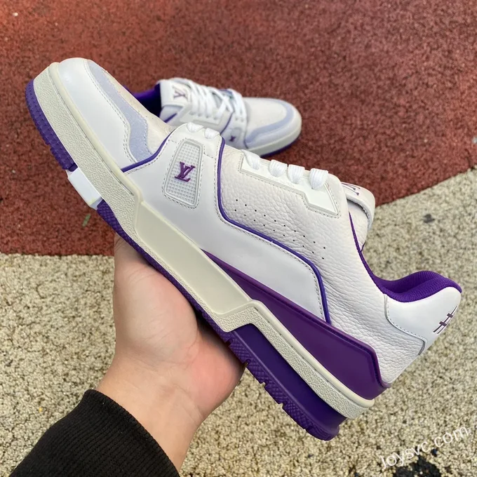 Louis Vuitton Trainer White Purple