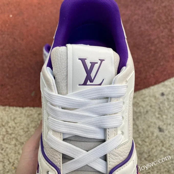 Louis Vuitton Trainer White Purple