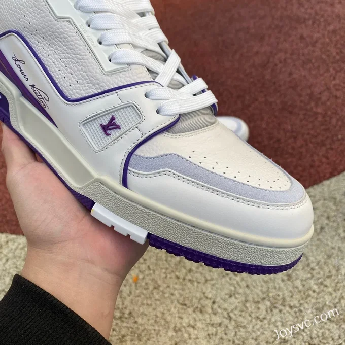 Louis Vuitton Trainer White Purple