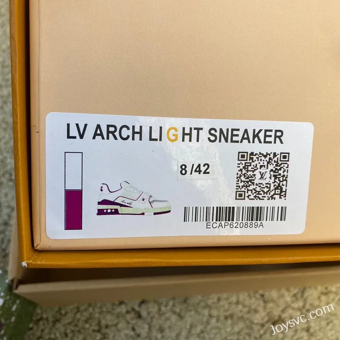 Louis Vuitton Trainer White Purple