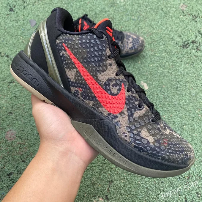 Nike Zoom Kobe 6 Italian Camo - Green Red Basketball Shoes