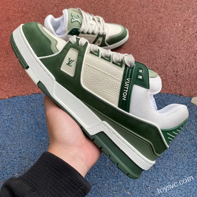 Louis Vuitton Trainer White Green Matte Disruptive