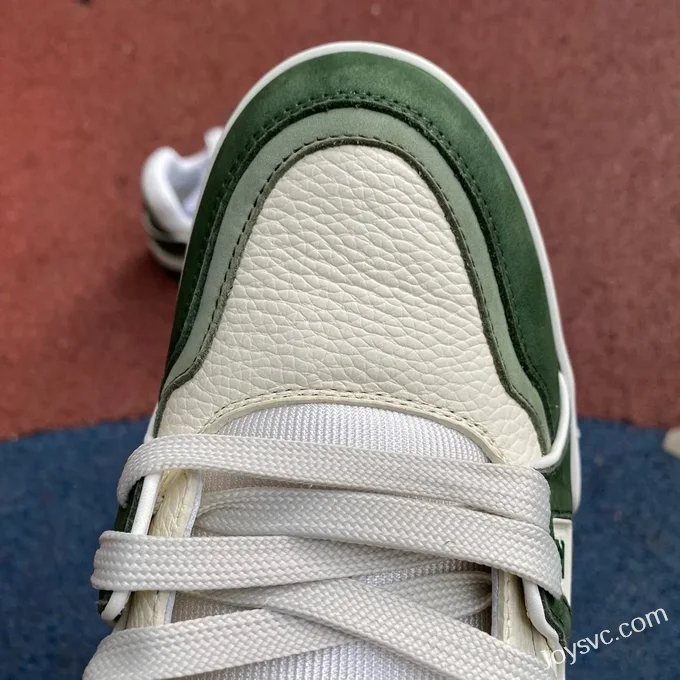 Louis Vuitton Trainer White Green Matte Disruptive