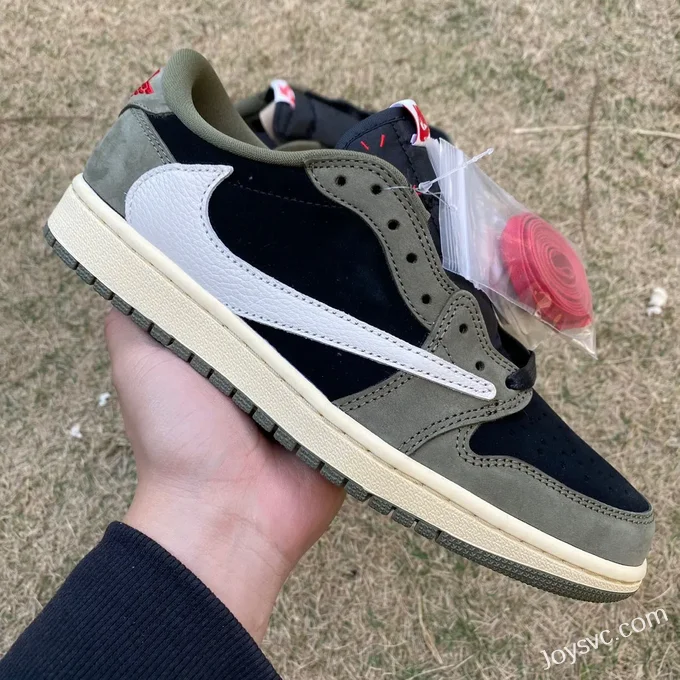 Travis Scott x Air Jordan 1 Low Golf DM7866-002 White Green Black 7.0 Reverse Swoosh