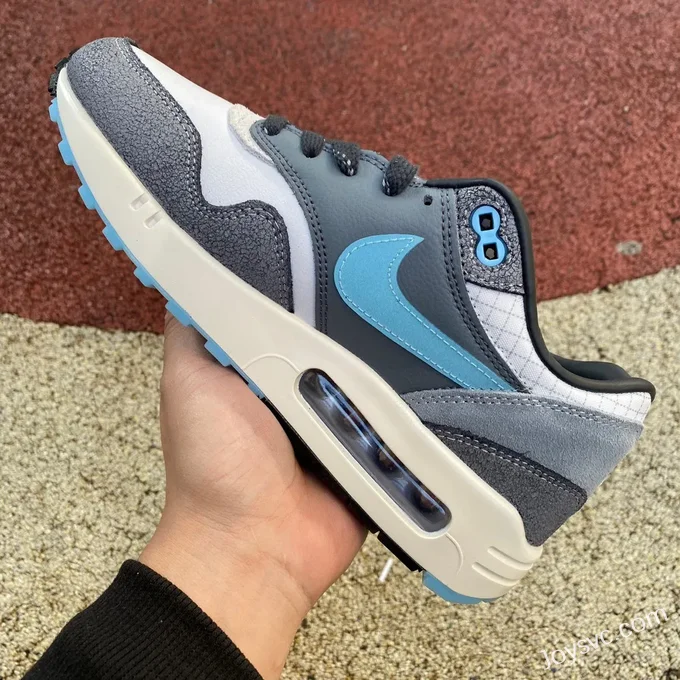 Nike Air Max 1 '86 Grey Blue Low-Top Running Shoes FQ8742-100