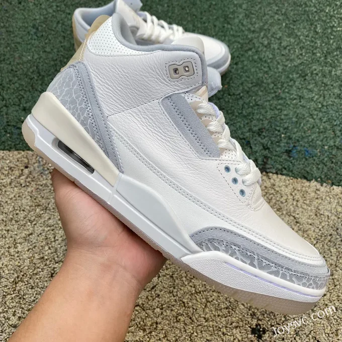 Air Jordan 3 FJ9479-100 White Grey Yellow