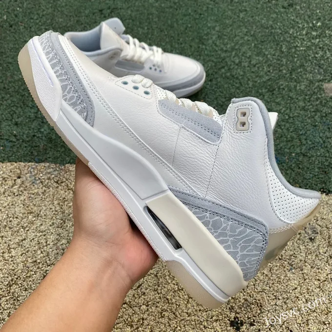 Air Jordan 3 FJ9479-100 White Grey Yellow