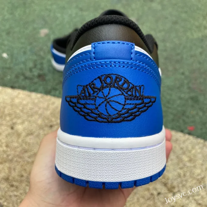 Air Jordan 1 Low 553558-140 Black Blue White Royal Retro