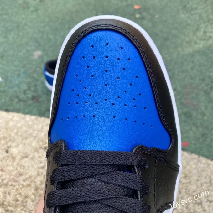 Air Jordan 1 Low 553558-140 Black Blue White Royal Retro