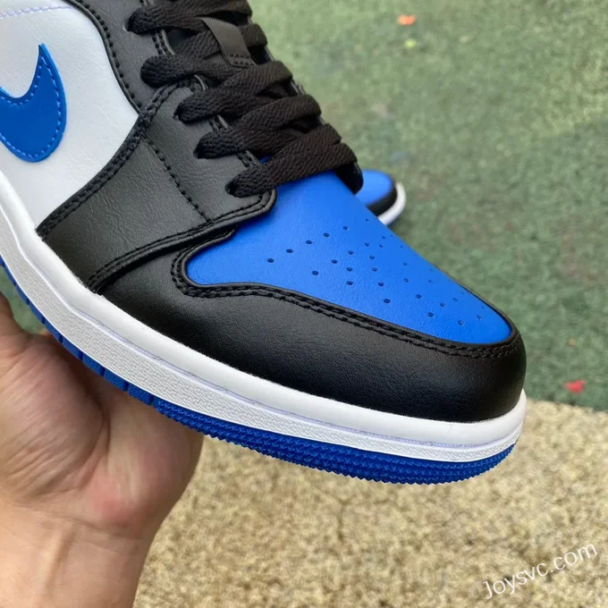 Air Jordan 1 Low 553558-140 Black Blue White Royal Retro