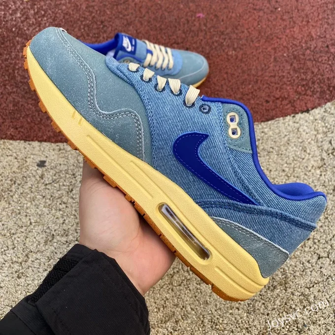 Nike Air Max 1 Premium Denim Blue Retro Running Shoes DV3050-300