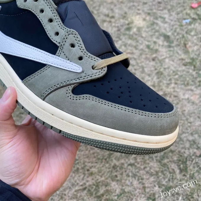 Travis Scott x Air Jordan 1 Low Golf DM7866-002 White Green Black 7.0 T1 Version