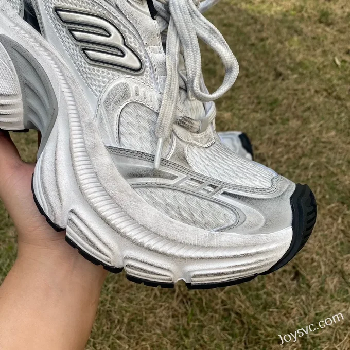 Balenciaga 10XL White Grey Distressed Sneakers