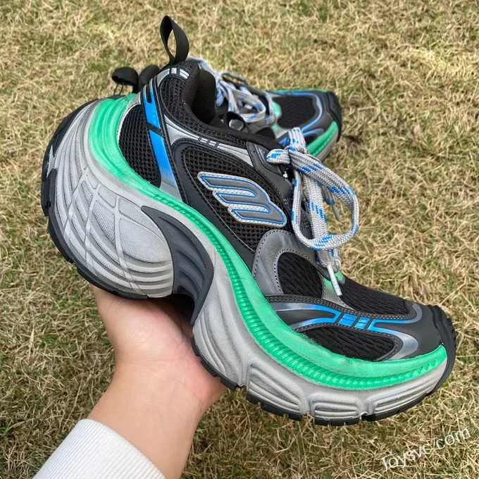 Balenciaga 10XL Black Grey Green Sneakers