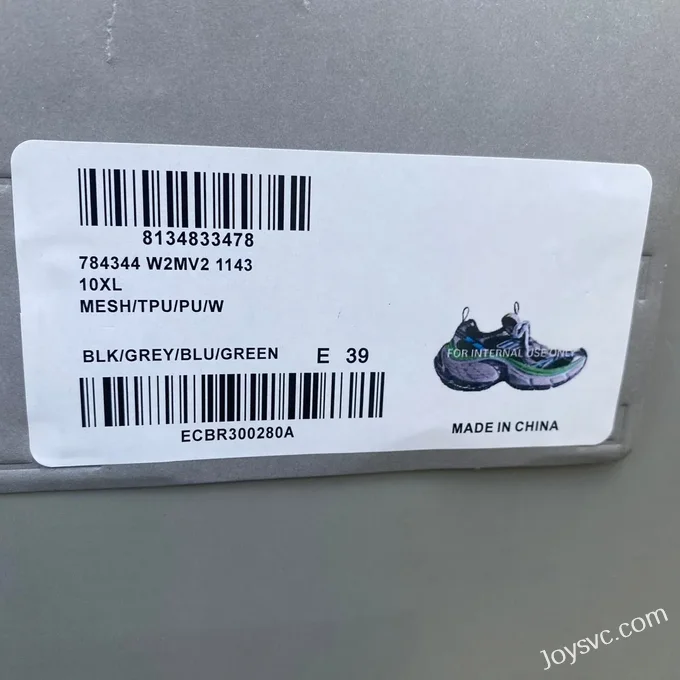 Balenciaga 10XL Black Grey Green Sneakers