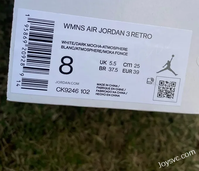 Air Jordan 3 CK9246-102 White Brown Pink