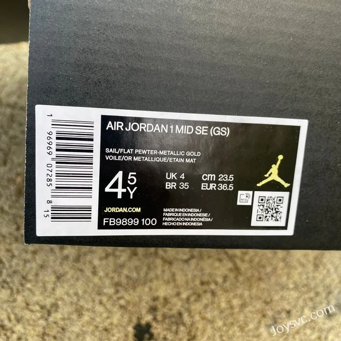 Air Jordan 1 Mid Velvet Beige Grey FB9899-100