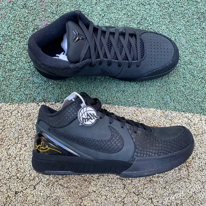 Nike Kobe 4 Protro Black Mamba - Black Low Basketball Shoes