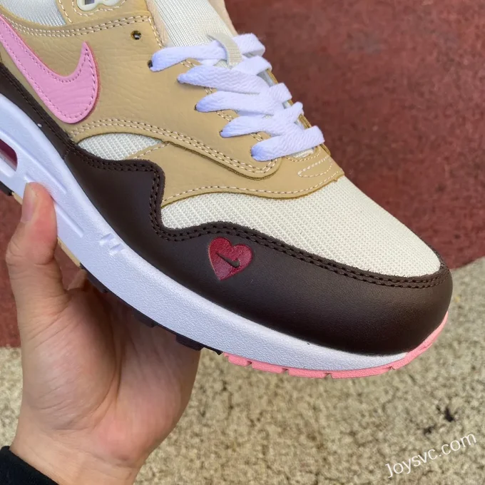 Nike Air Max 1 '87 Beige Brown Pink Running Shoes FZ4346-200