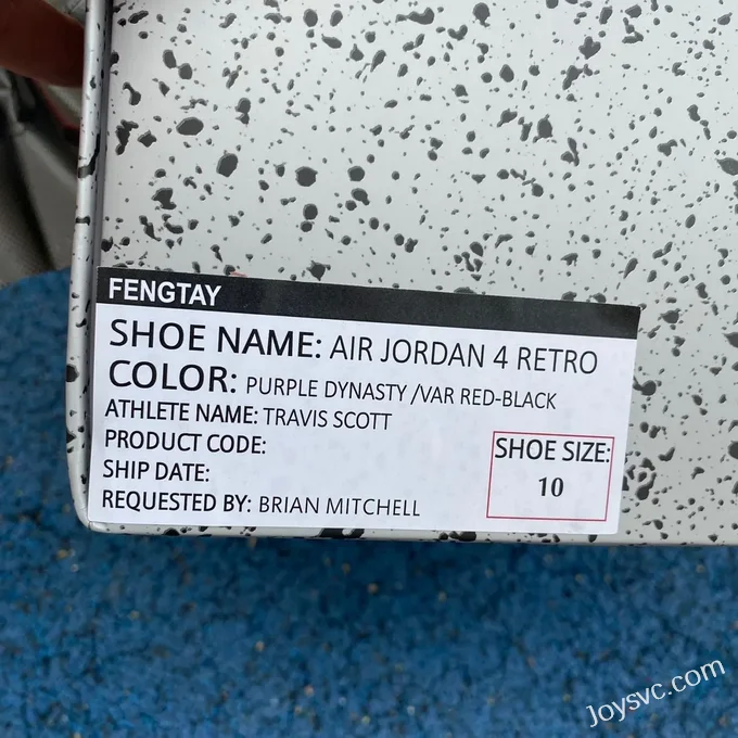 Air Jordan 4 x Travis Scott Purple Black