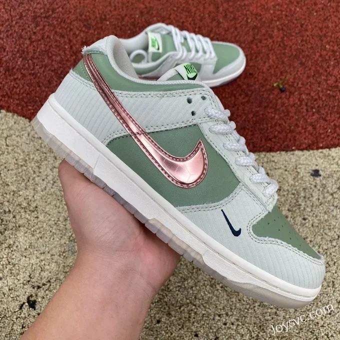 Nike Dunk Low Be 1 of One White Green Rose Gold FQ0269-001