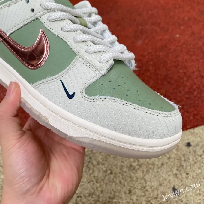 Nike Dunk Low Be 1 of One White Green Rose Gold FQ0269-001