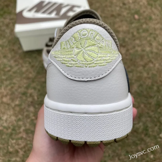 Travis Scott x Air Jordan 1 Low Golf FZ3124-200 Avocado 6.0 T1 Version