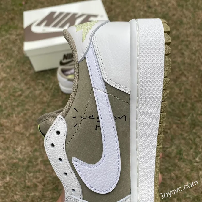 Travis Scott x Air Jordan 1 Low Golf FZ3124-200 Avocado 6.0 T1 Version