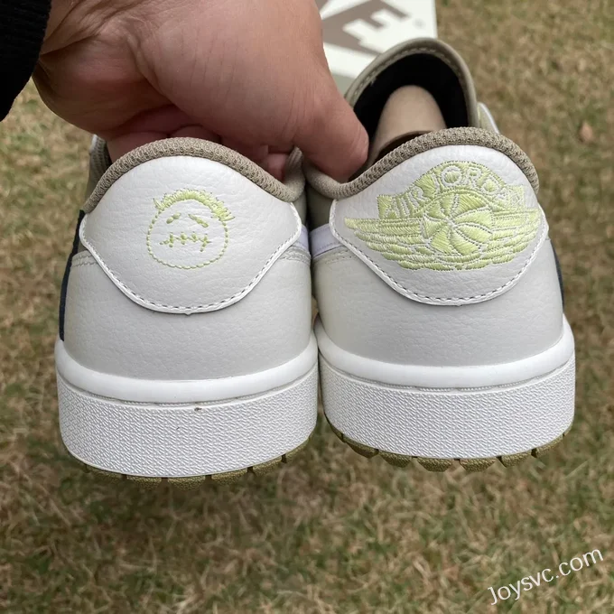 Travis Scott x Air Jordan 1 Low Golf FZ3124-200 Avocado 6.0 T1 Version