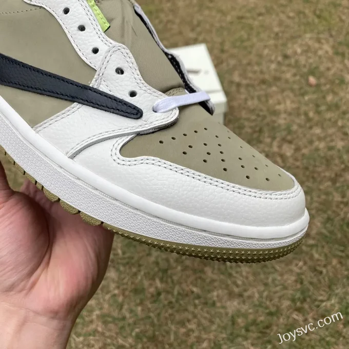 Travis Scott x Air Jordan 1 Low Golf FZ3124-200 Avocado 6.0 T1 Version