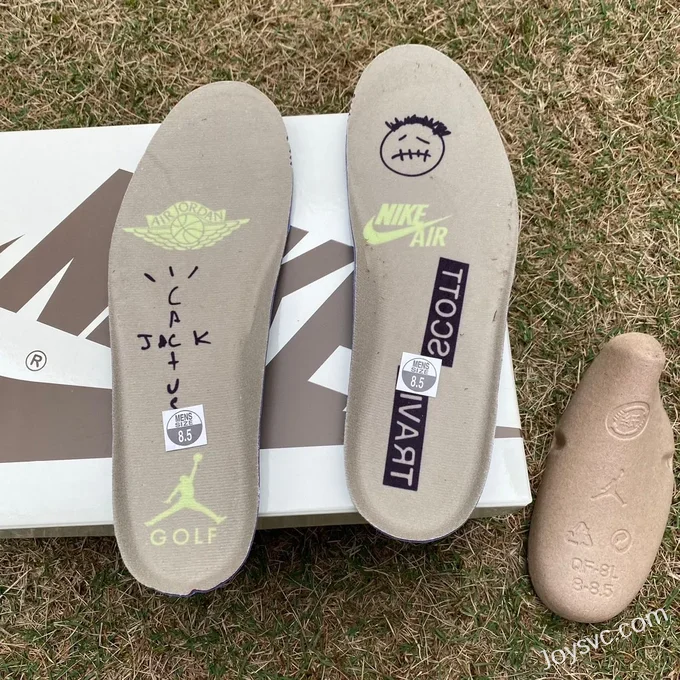 Travis Scott x Air Jordan 1 Low Golf FZ3124-200 Avocado 6.0 T1 Version